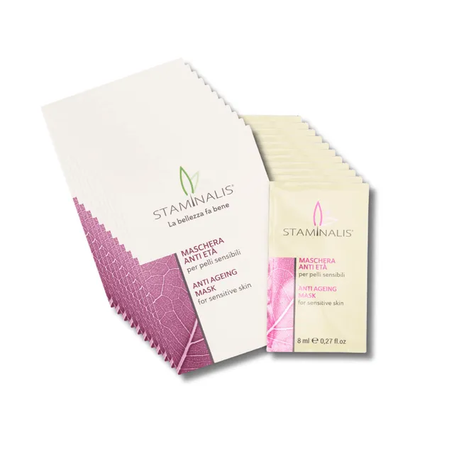 Staminalis pelli sensibili set maschere viso 10 pezzi lenitive