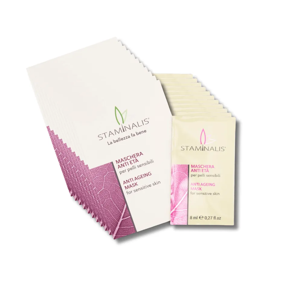 Staminalis pelli sensibili set maschere viso 10 pezzi lenitive