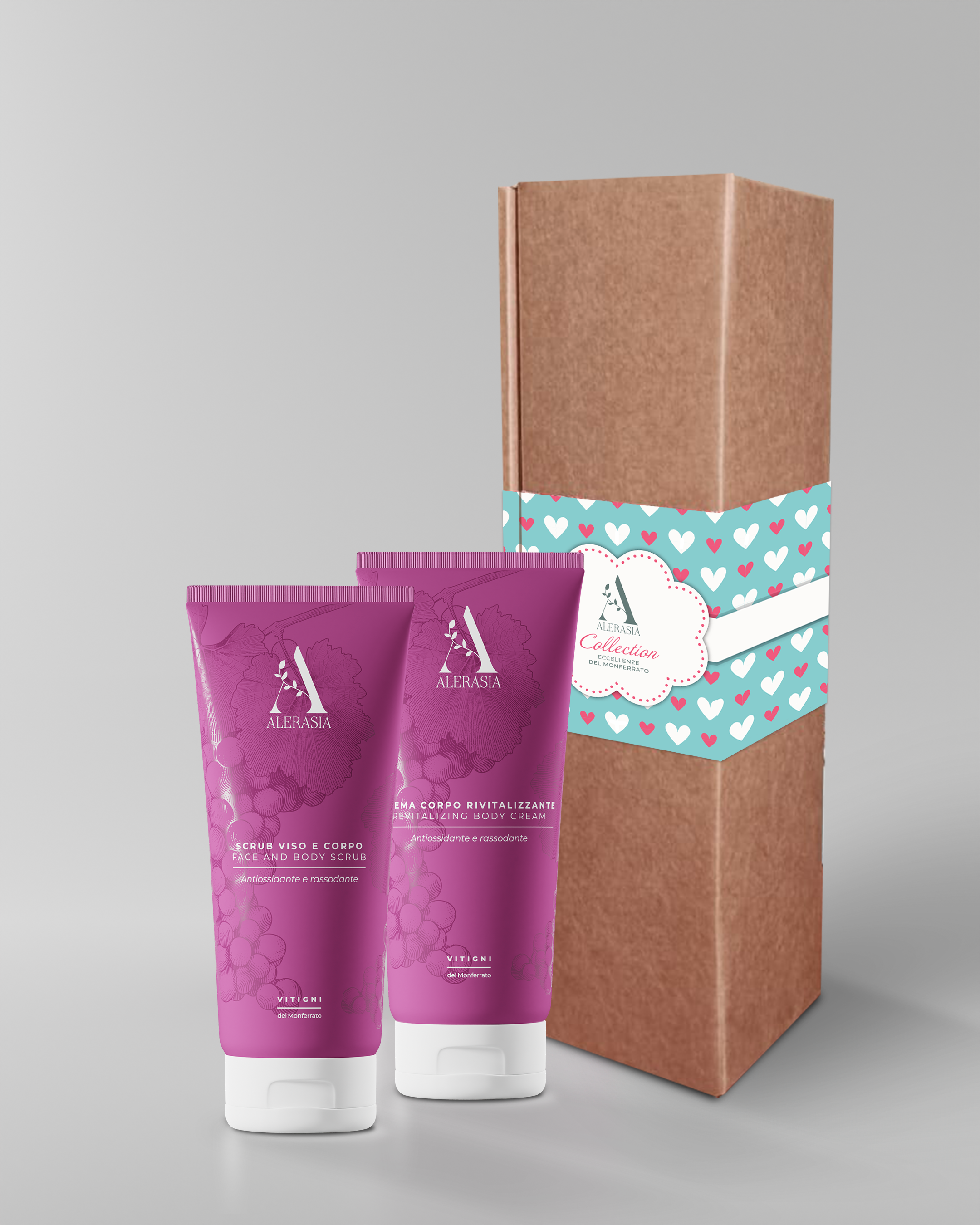 Alerasia Kit Armonia Scrub e Crema Viso Corpo Uva