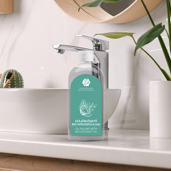 Schussler collutorio oil pulling olio di cocco bio menta