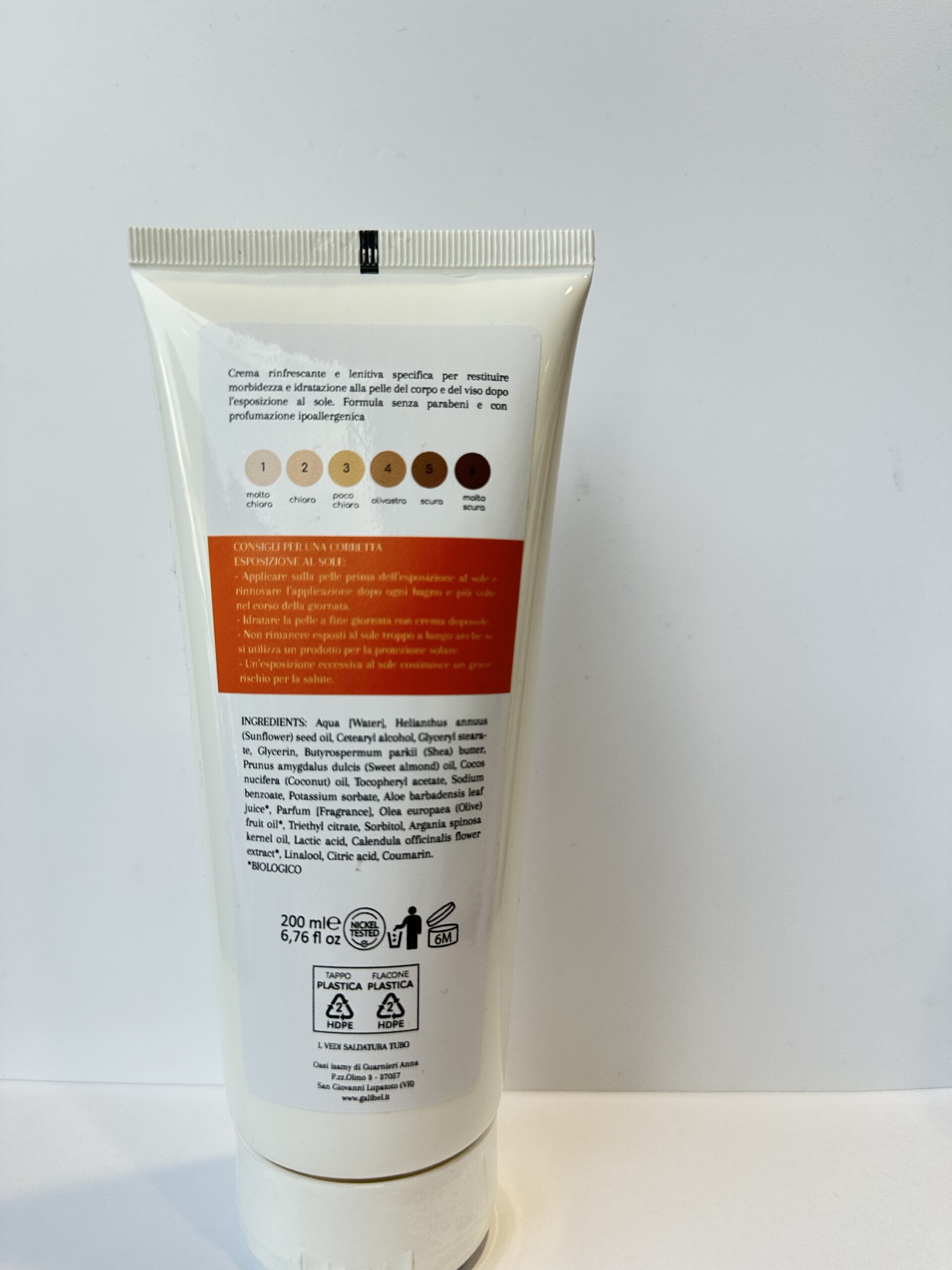 Galibel Doposole latte crema doposole lenitivo