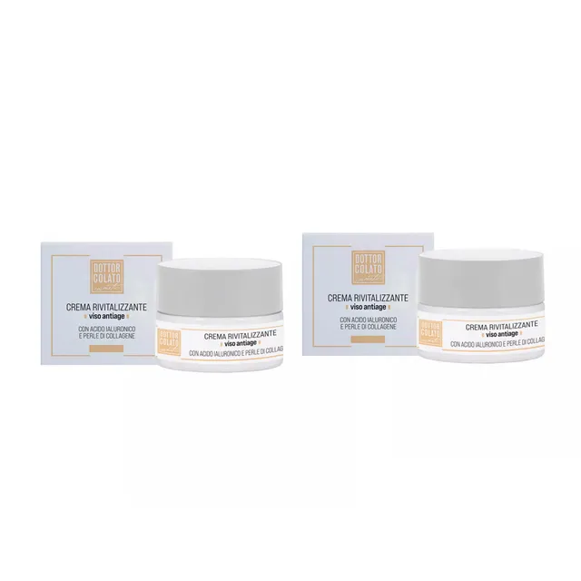 Dottor Colato Crema viso rivitalizzante kit 2 pezzi ialuronico