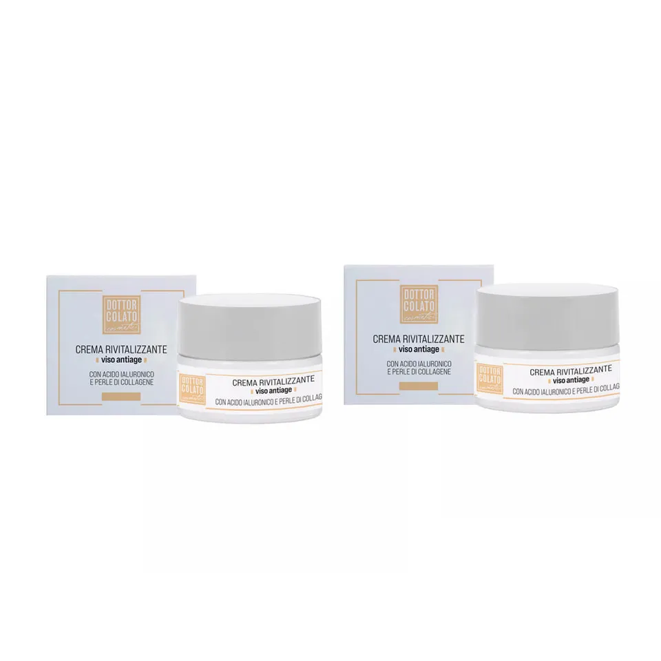 Dottor Colato Crema viso rivitalizzante kit 2 pezzi ialuronico