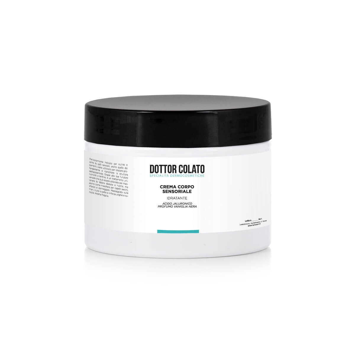 Dottor Colato Crema Corpo Idratante Vaniglia Nera Ialuronico