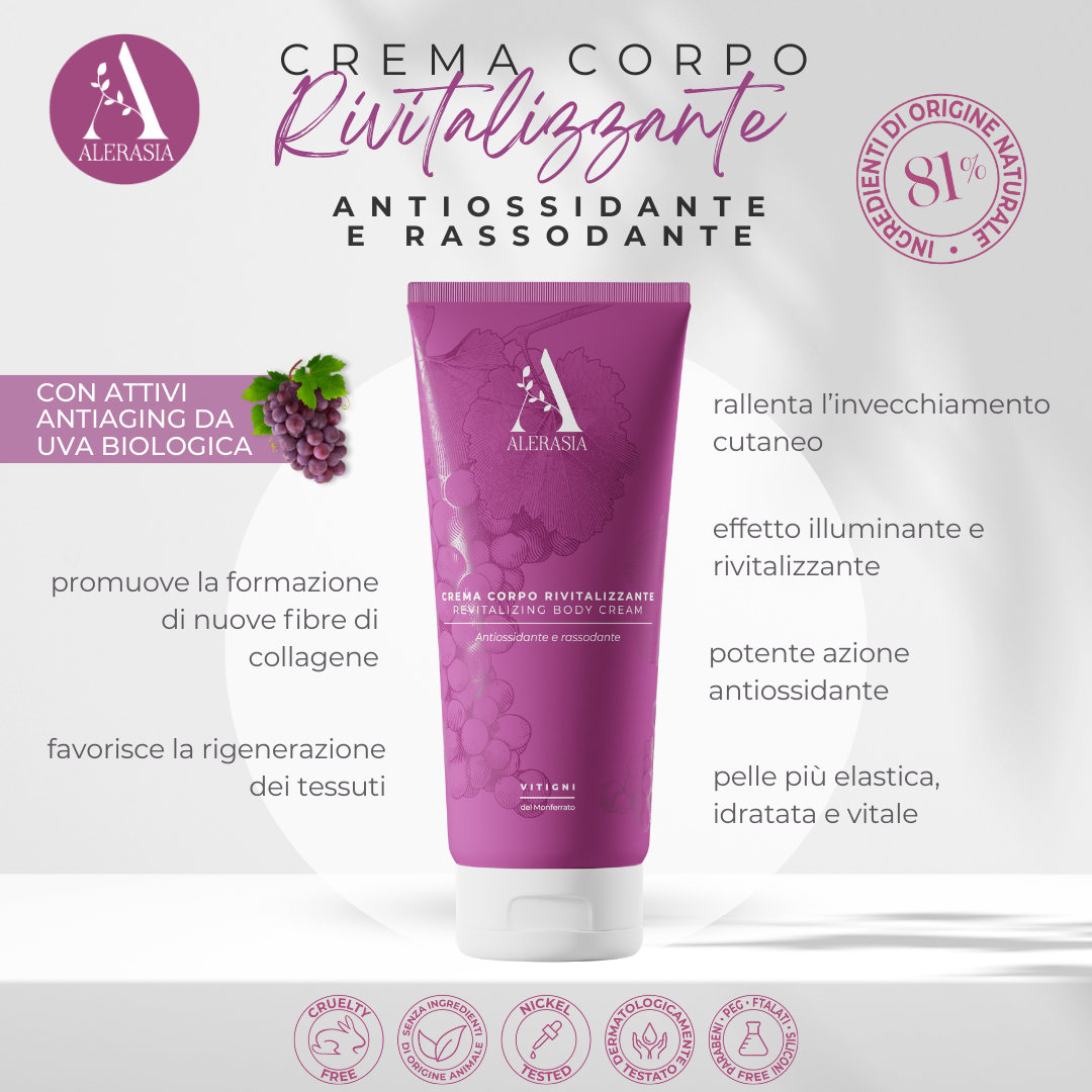 Alerasia crema corpo rivitalizzante texture fondente pelle elastica