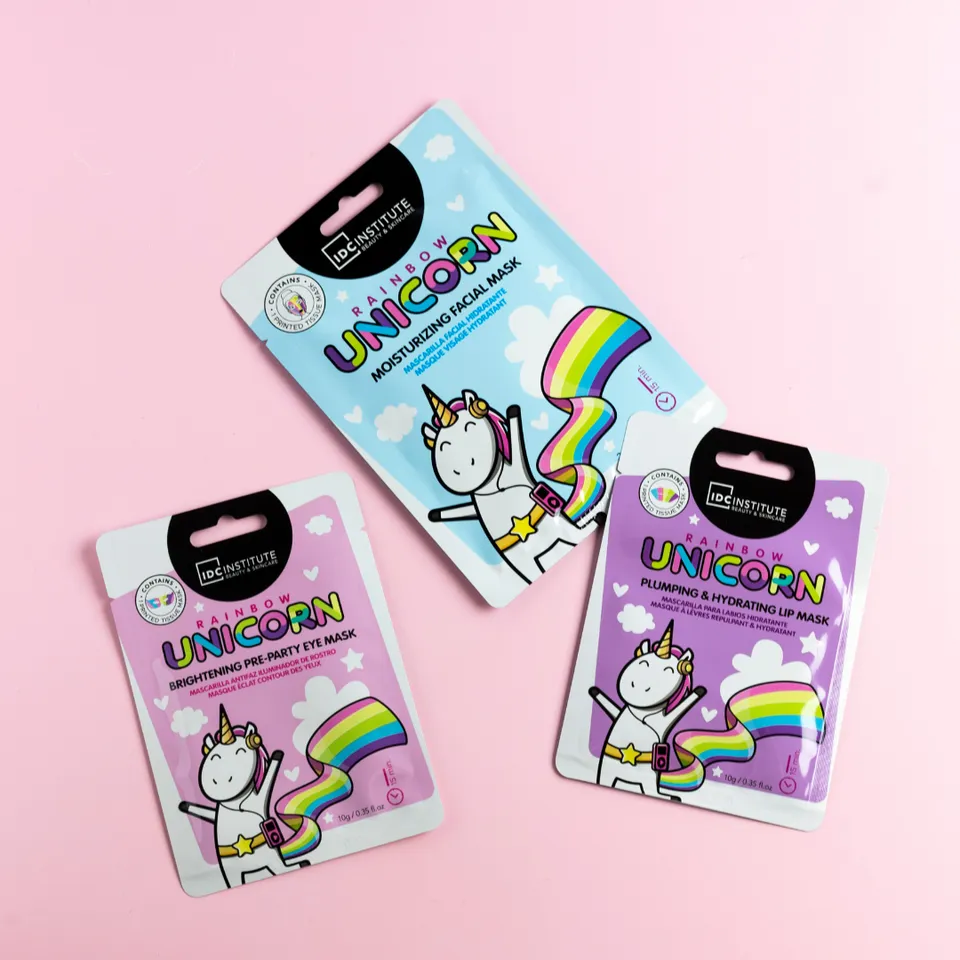 IDC Institute Rainbow Unicorn maschera viso idratante tessuto