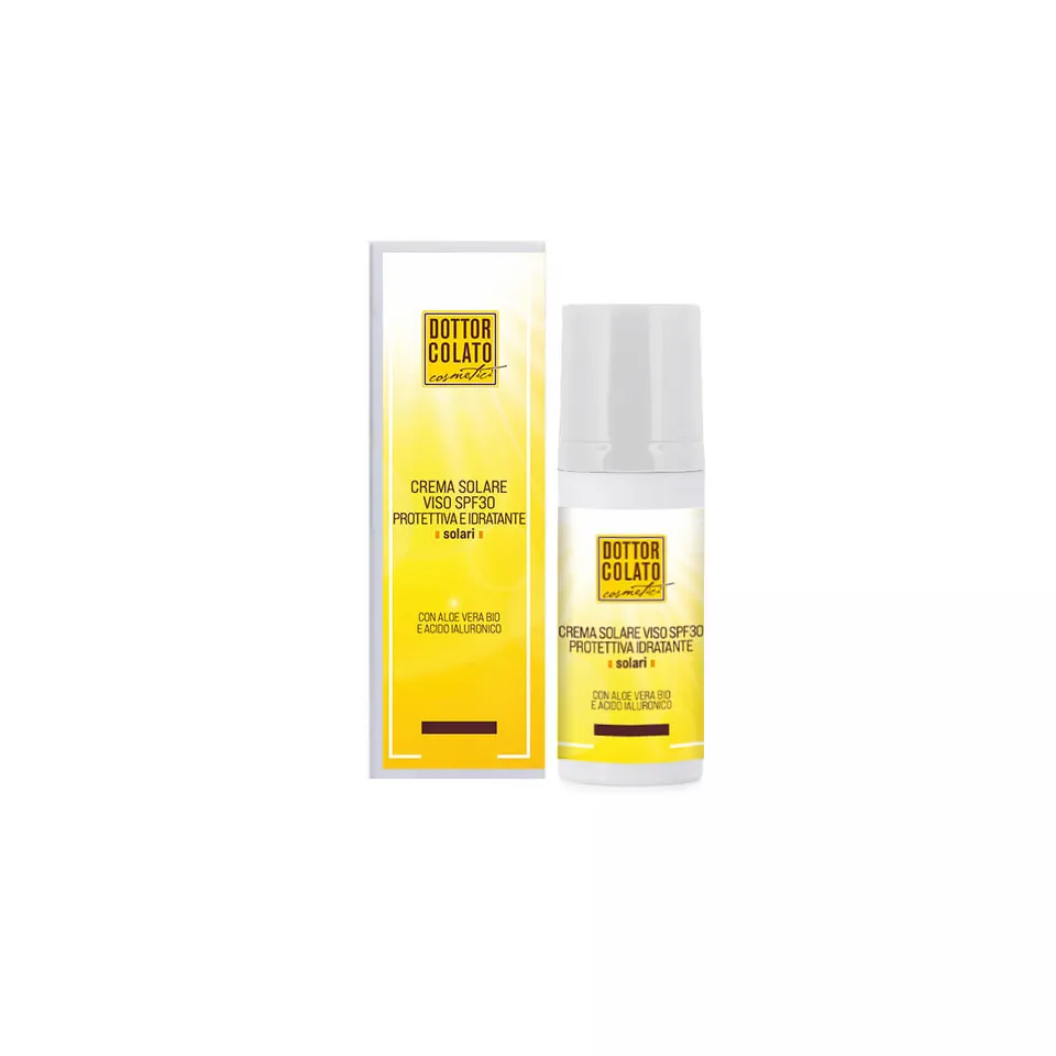 Dottor Colato Crema Solare Viso SPF 30 Aloe Ialuronico Idratante