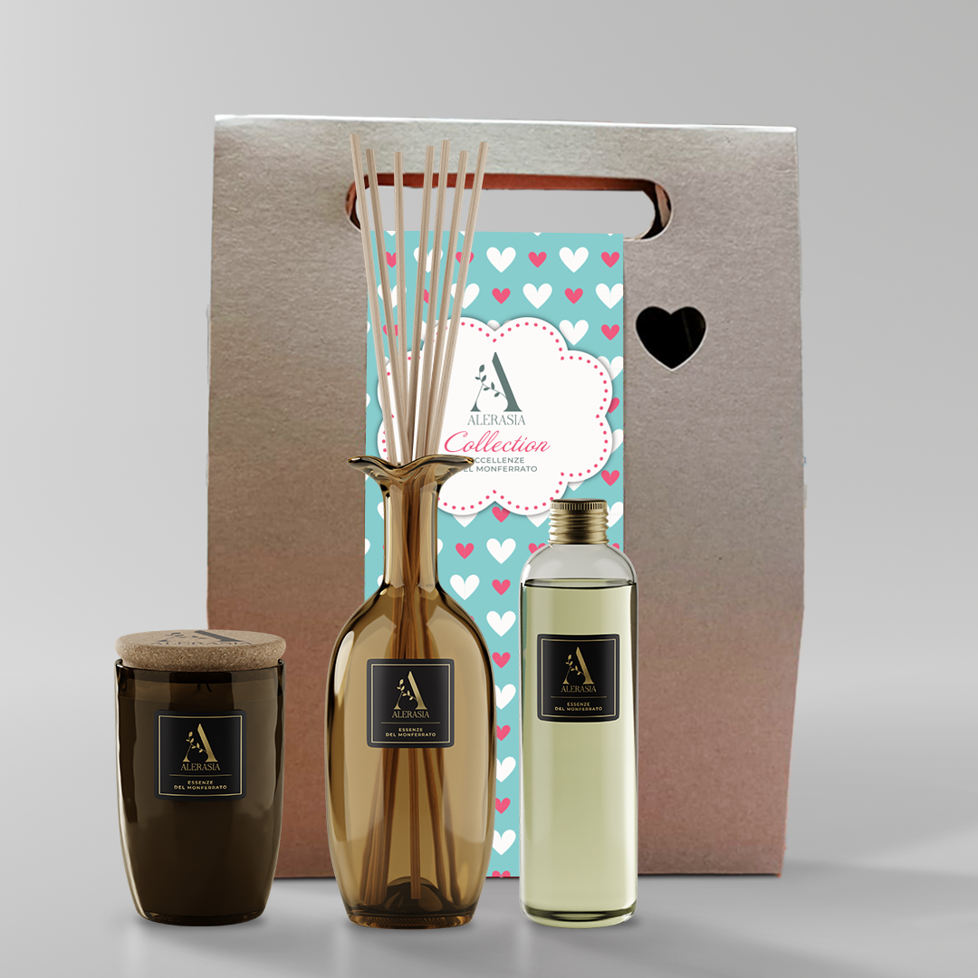 Alerasia kit diffusore + candela 200 ml cera vegetale