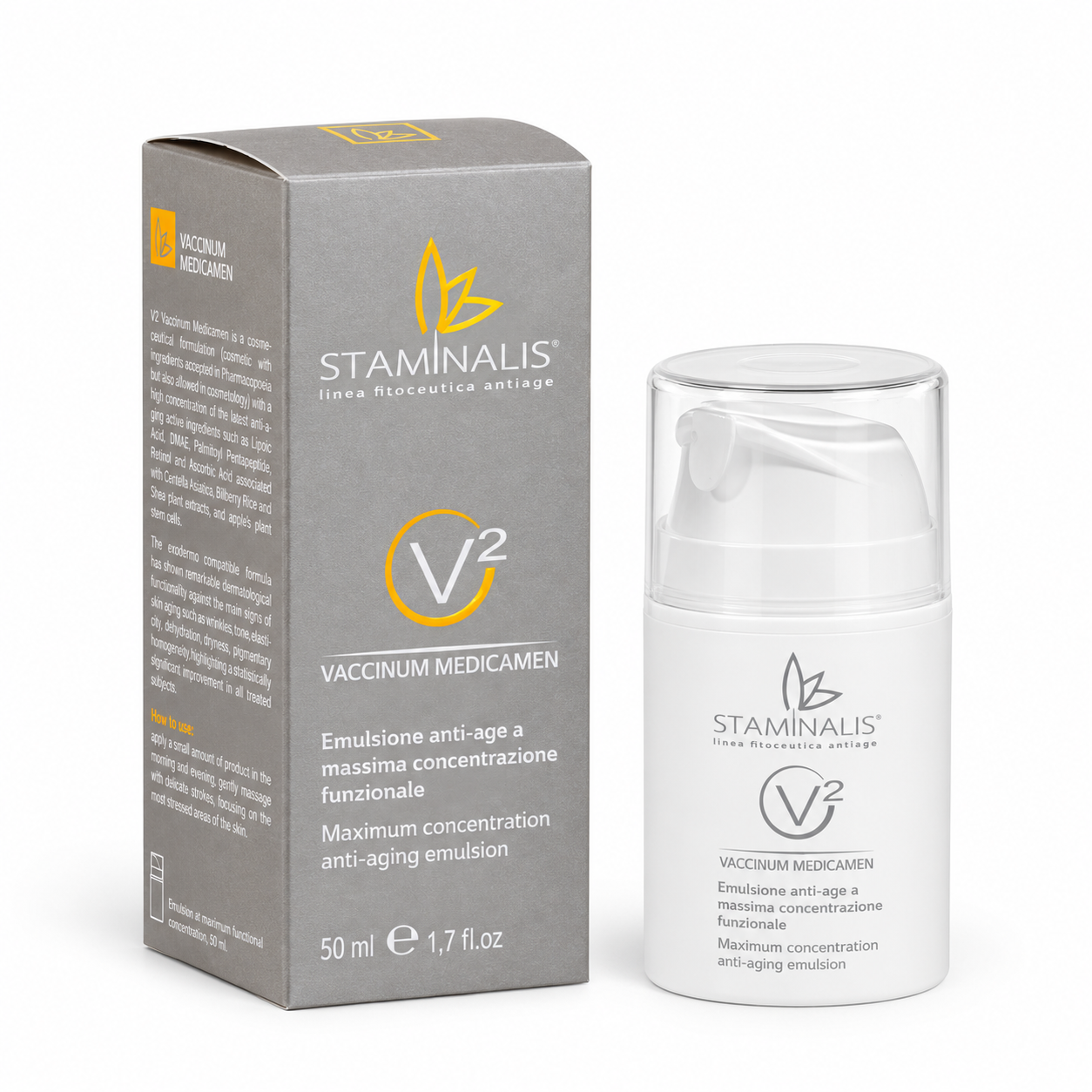 Staminalis V2 Vaccinium Medicamen siero viso 50 ml antiage
