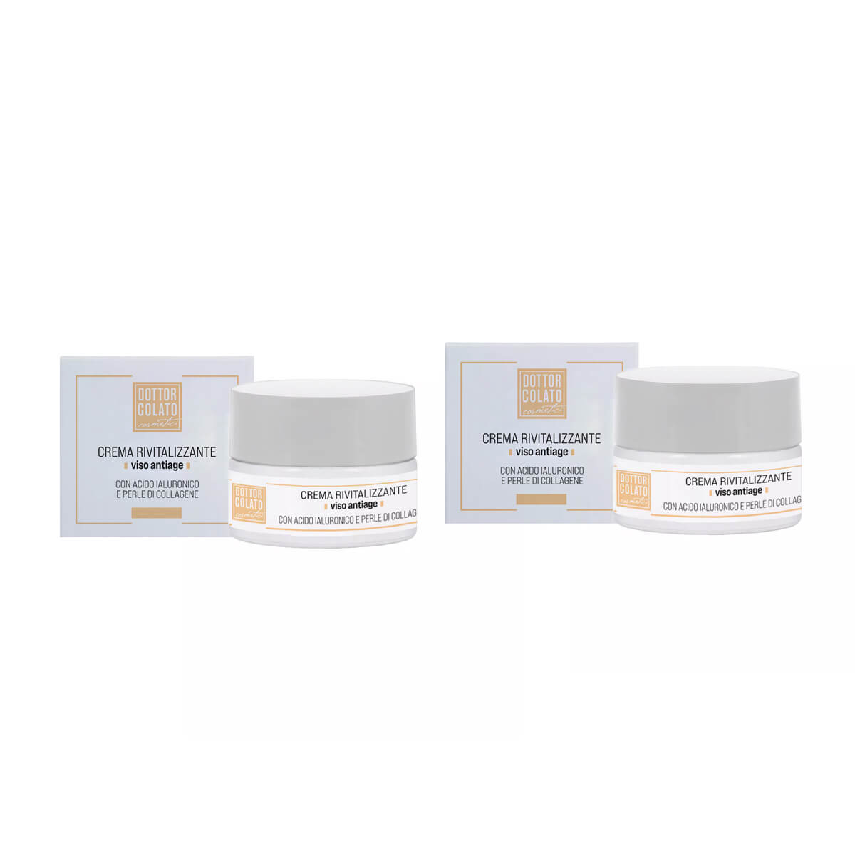 Dottor Colato Crema viso rivitalizzante kit 2 pezzi ialuronico