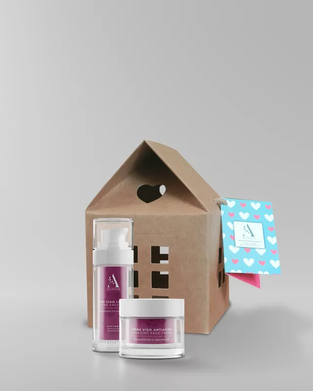 Alerasia Anti-Age Duo kit viso siero e crema uva