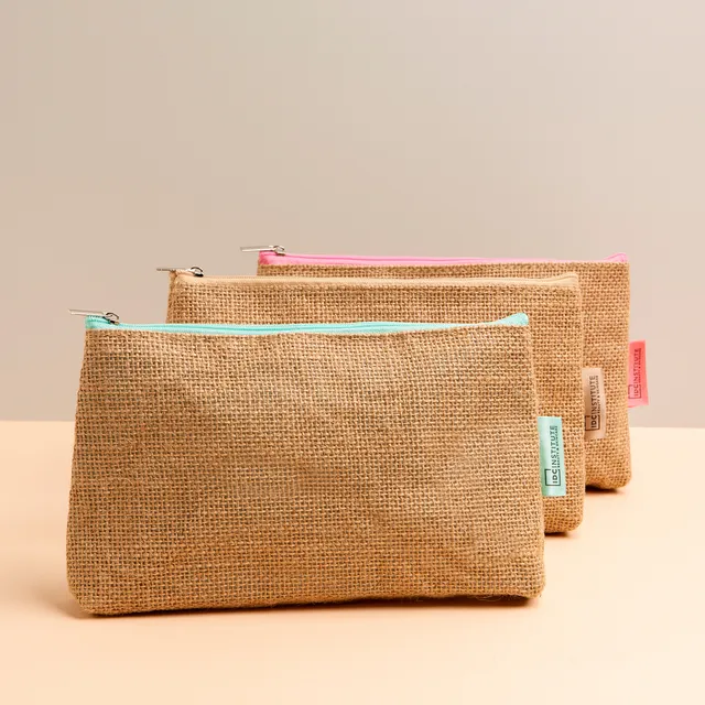 IDC Institute Natural Fibers pochette lino sparto elegante