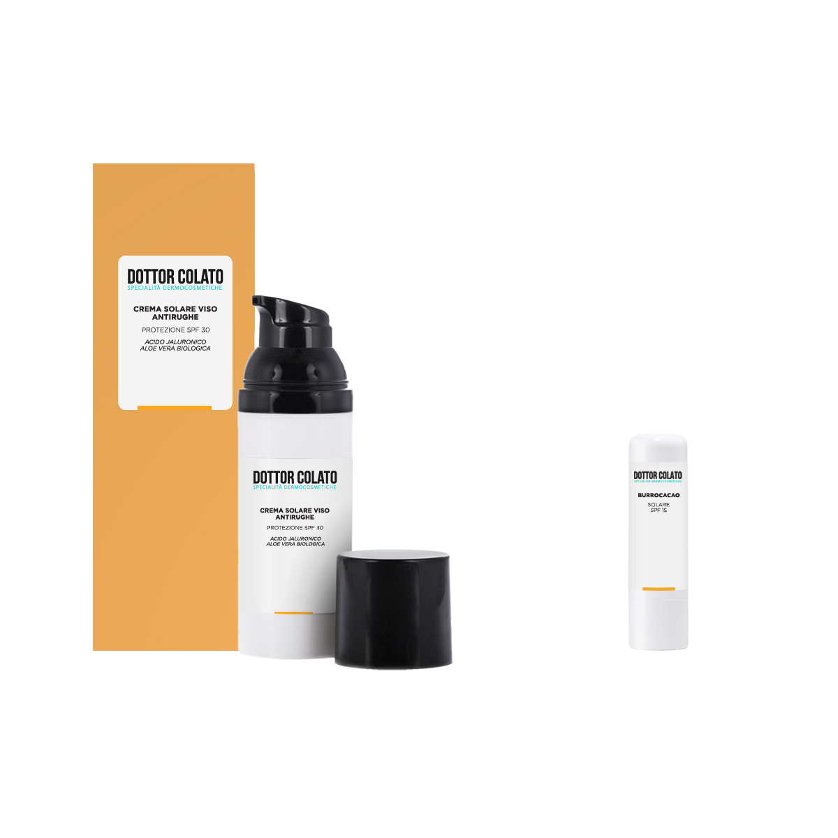 Dottor Colato Kit Solare Viso SPF30 Burrocacao SPF15