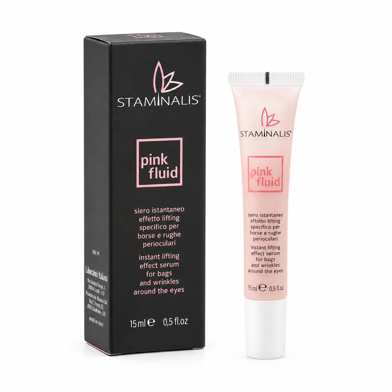 Staminalis Pink Fluid Siero Occhi Borse 15 ml