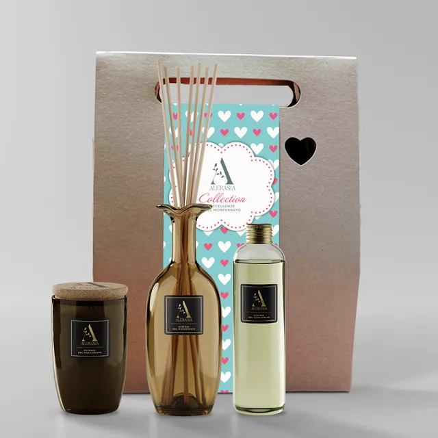 Alerasia kit diffusore + candela 200 ml cera vegetale